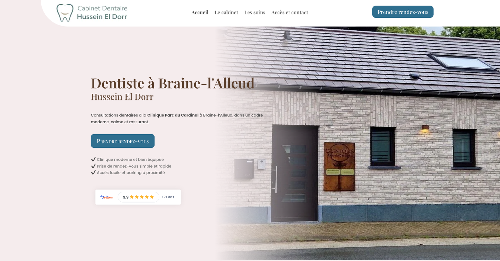 Site vitrine - Dentiste à Braine-L'Alleud